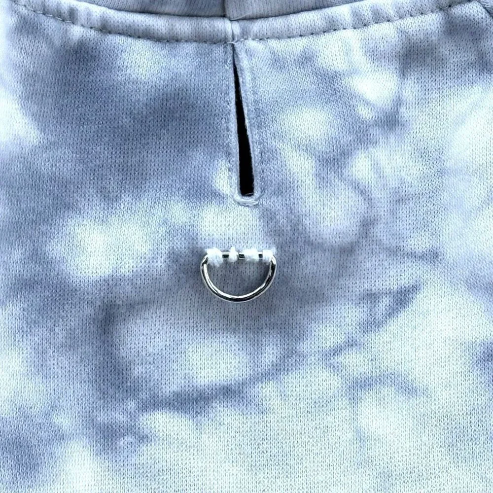 Frisco Woof Dog Hoodie Sweatshirt Blue Sz L